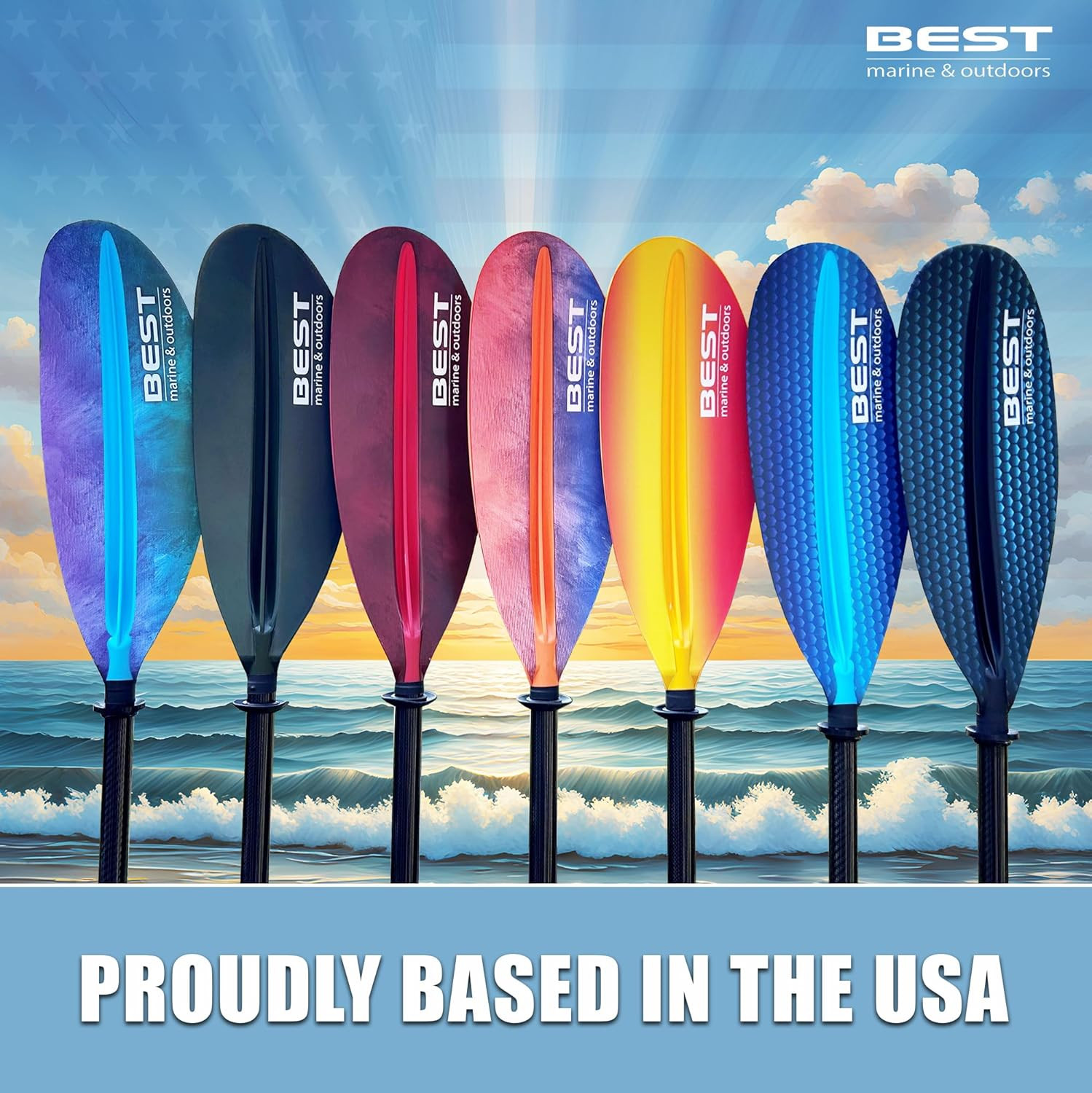 Carbon Fiber Kayak Paddle for Adults – Lightweight 2-Piece Paddle with Fiberglas