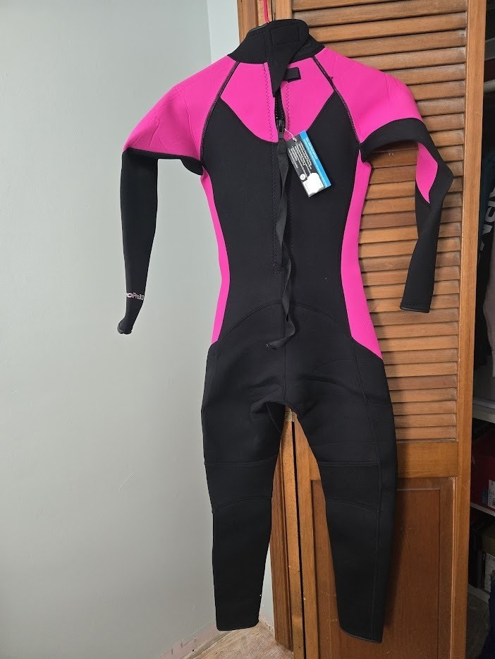 HydroPro 3.0 Wmn Full Length Wetsuit Long Sleeve/Pant 1-Piece Pink/Black 3mm XS