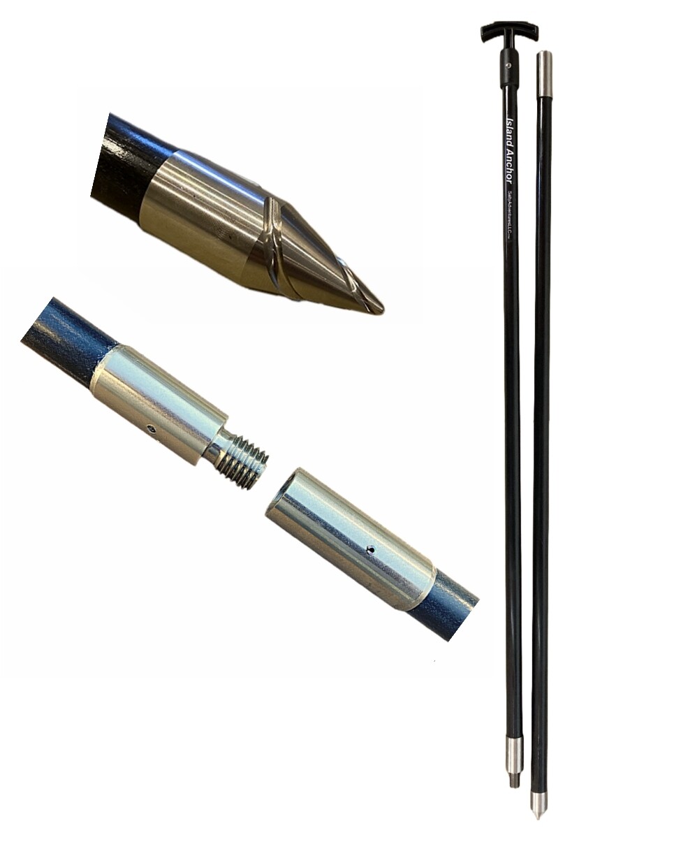 Island Anchor – 1″ x 6′ – 2 Piece – Shallow Water Anchor Pole