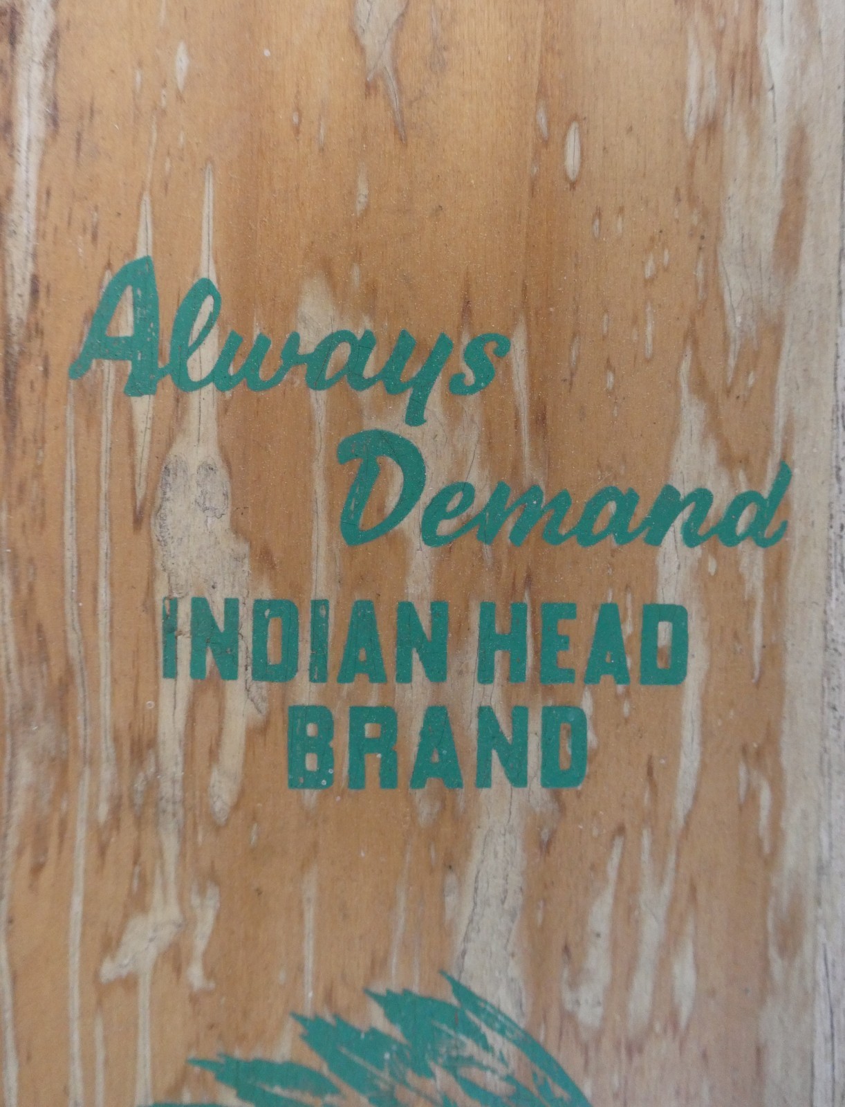 Indian Head Wood Canoe Paddle/Oar Green Paint 42″
