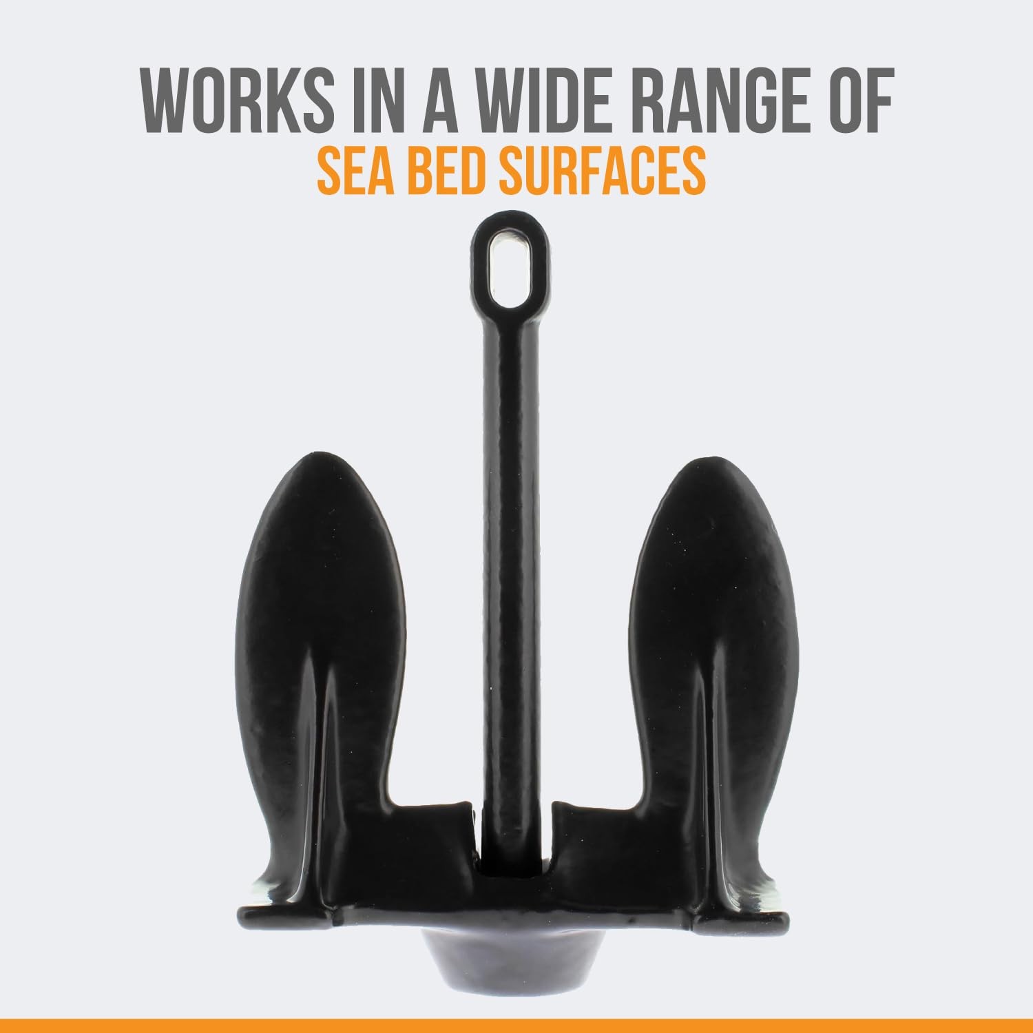 Navy Anchor 20 lb for Pontoon Boats Vinyl-Coated Boat Anchor, Rustproof Swive…
