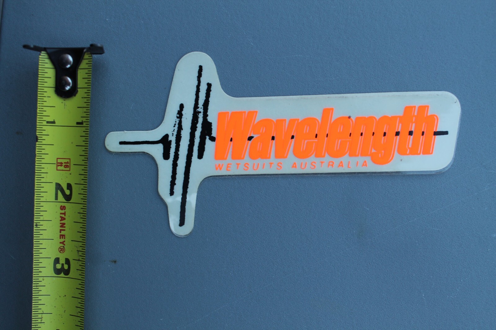 Wavelengths Wetsuits Australia Neon Orange 80’s OG V71A Vintage Surfing STICKER