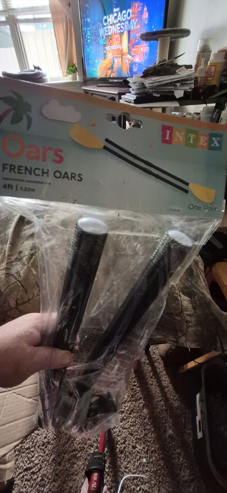 Intex French Oars 48in (4ft) Black Rafting Oars Pair MPN 20250114