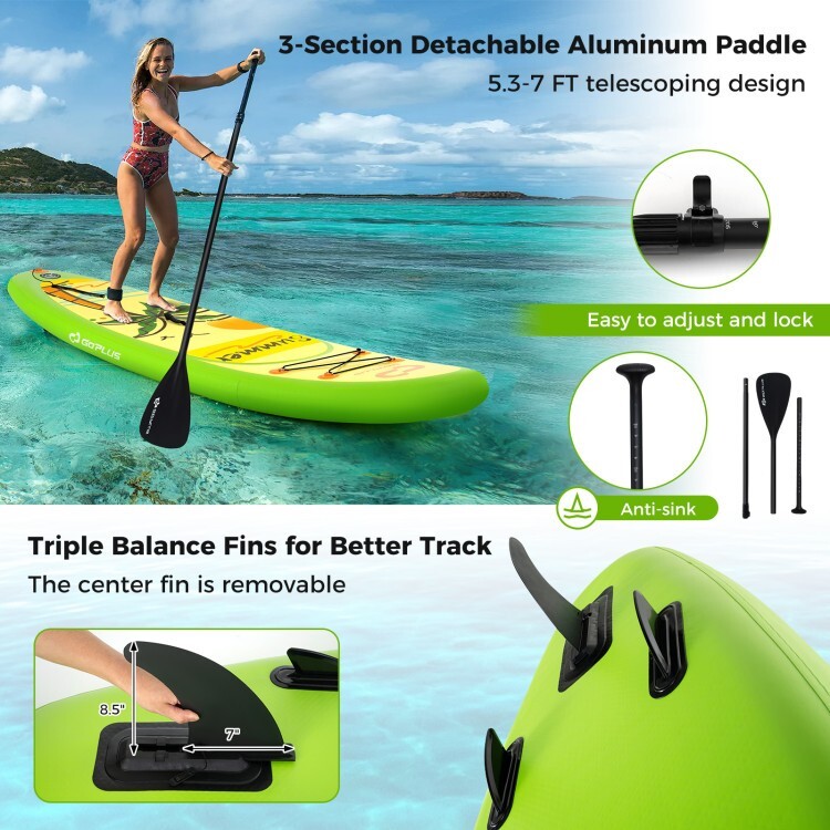 Foldable Portable Inflatable Stand up Paddle Board Sup Board Accessories w/Fins
