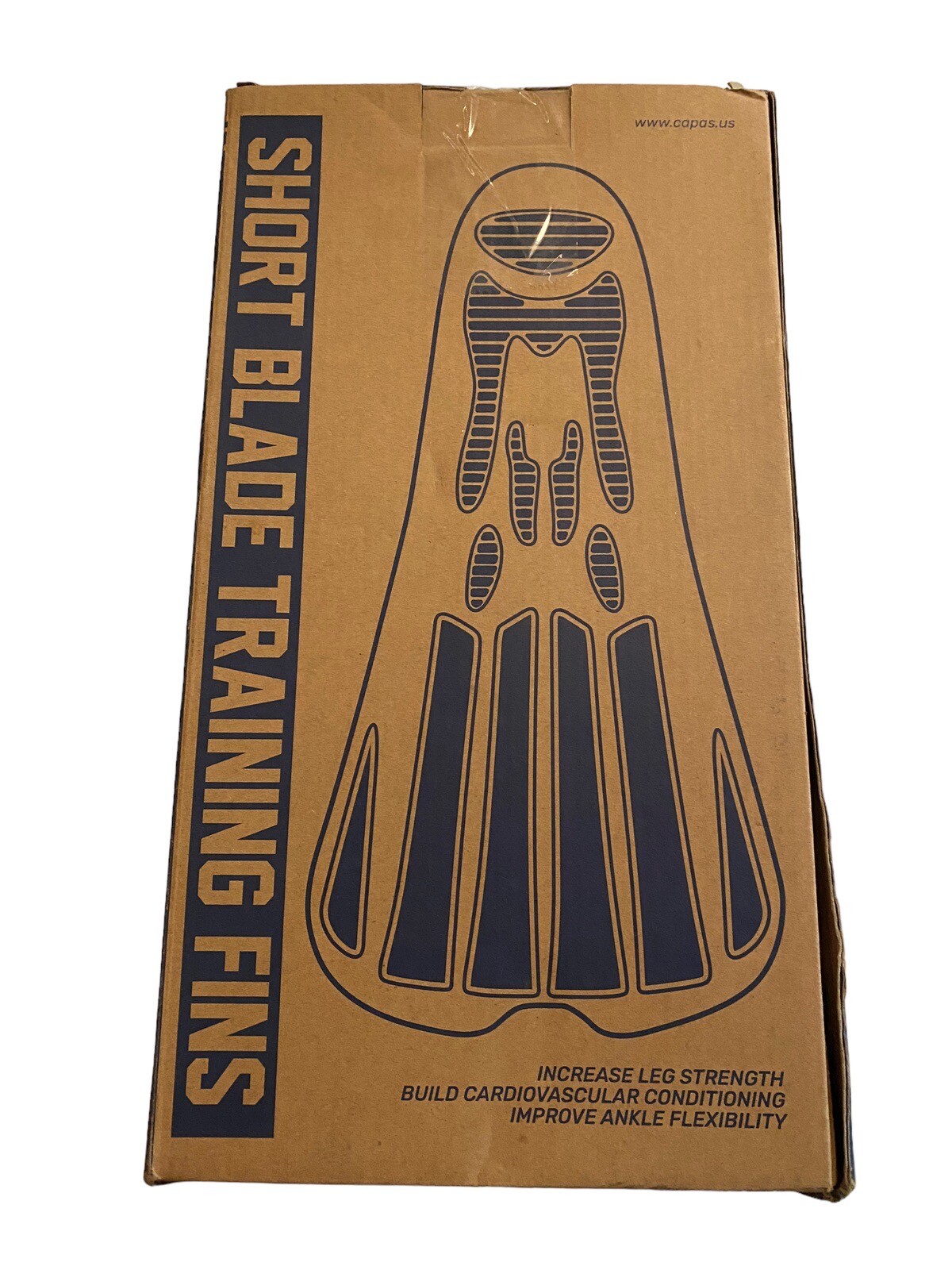 CAPAS Swim Training Fins Silicone Blue XS (US Male 3.5-5 US Female 4.5-6)