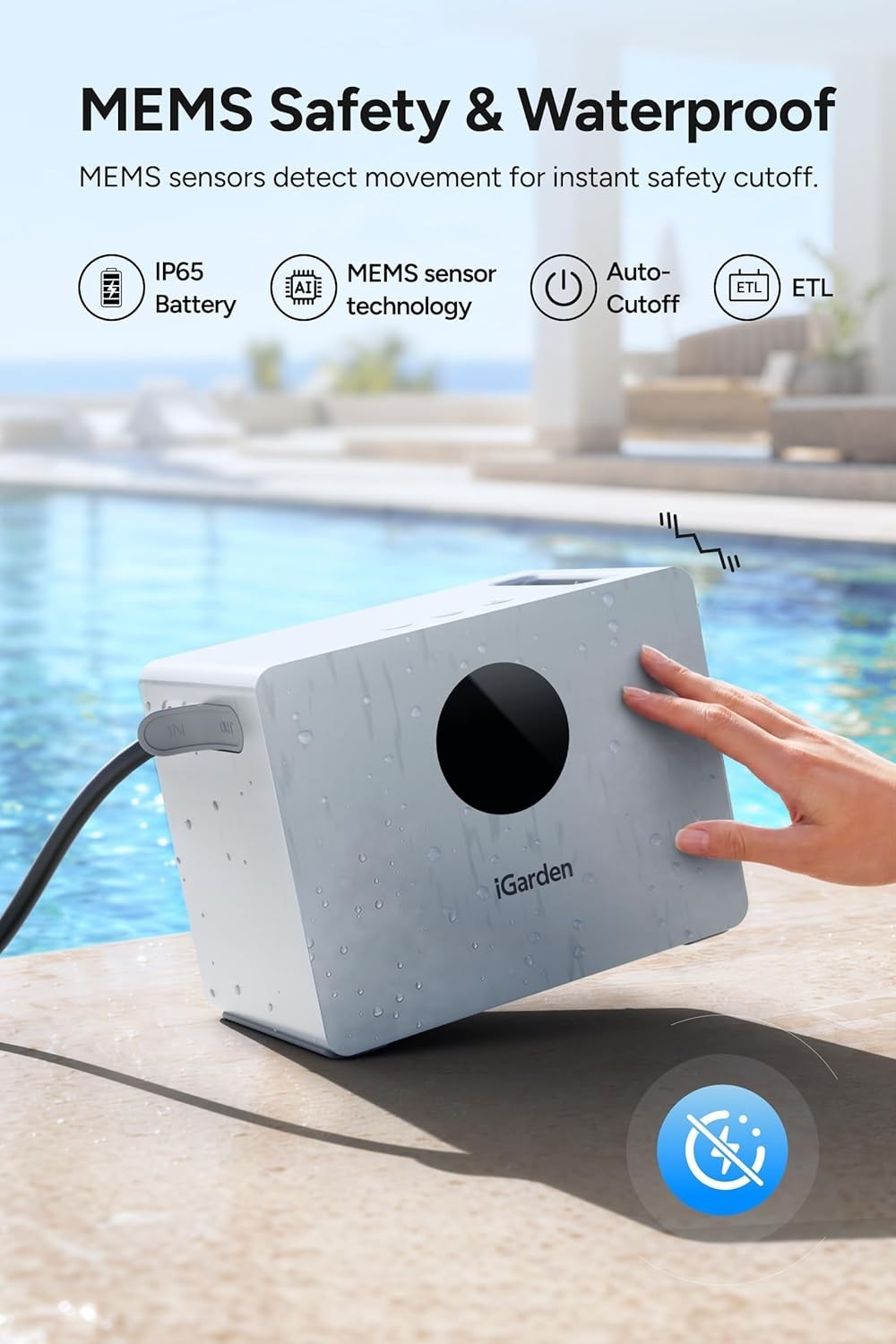 iGarden Portable Pool Swim Jet Machine App Control 10 Hour Runtime 1100 GPM