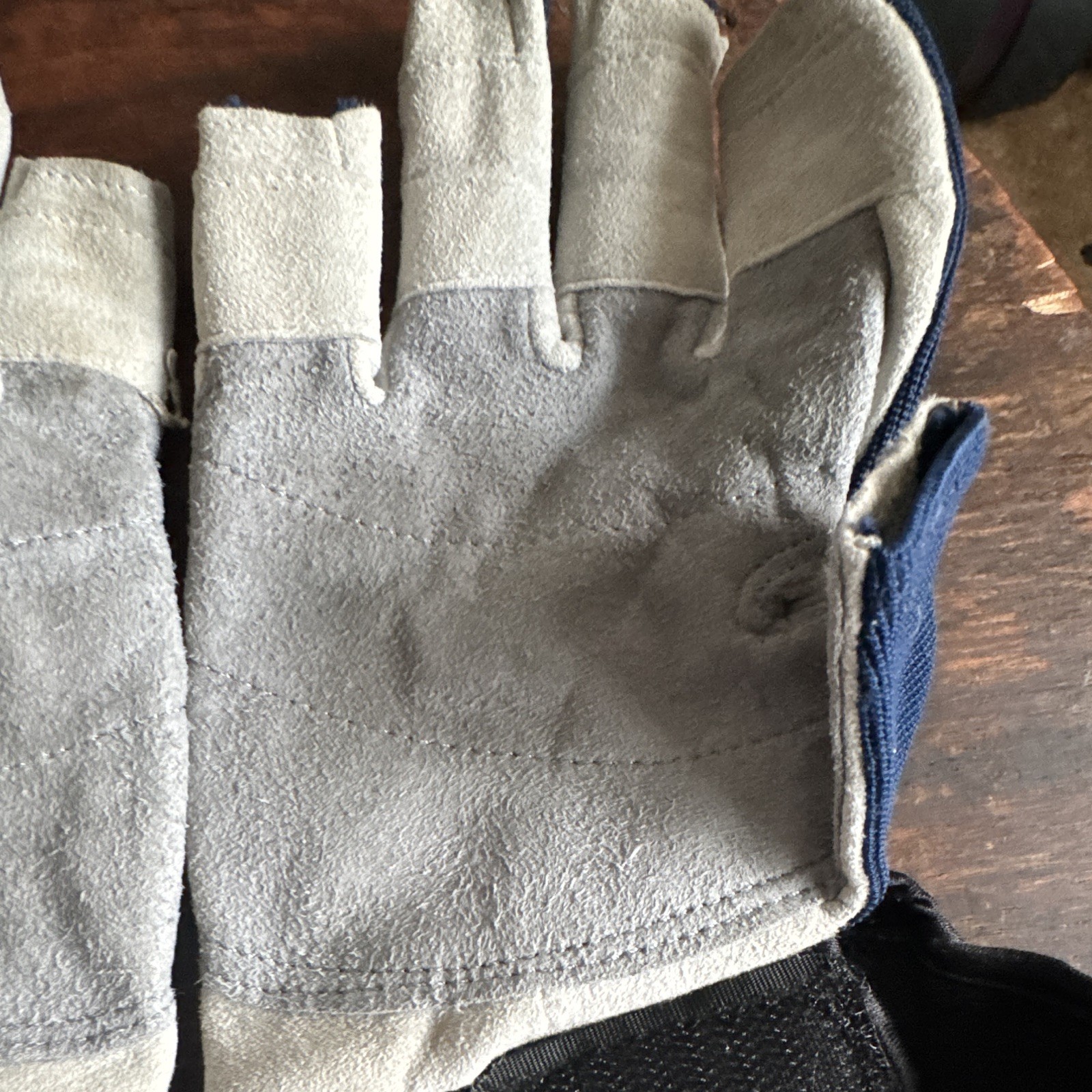 Gill Blue/Gray Fingerless Sailing Gloves Pair w/ Reinforced Palm