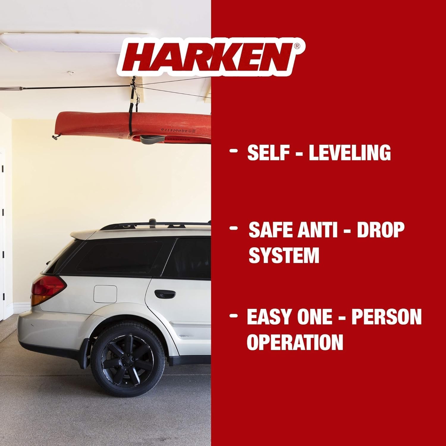 Hoister Lightweight Kayaks Overhead Garage Storage Hoist System for Small Kay…