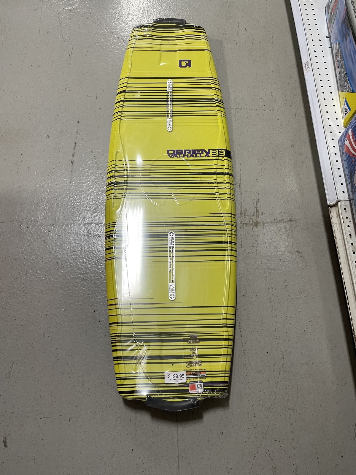 O’BRIEN VALHALLA 133CM PROGRESSIVE ROCKER WAKEBOARD YELLOW / BLACK / PURPLE
