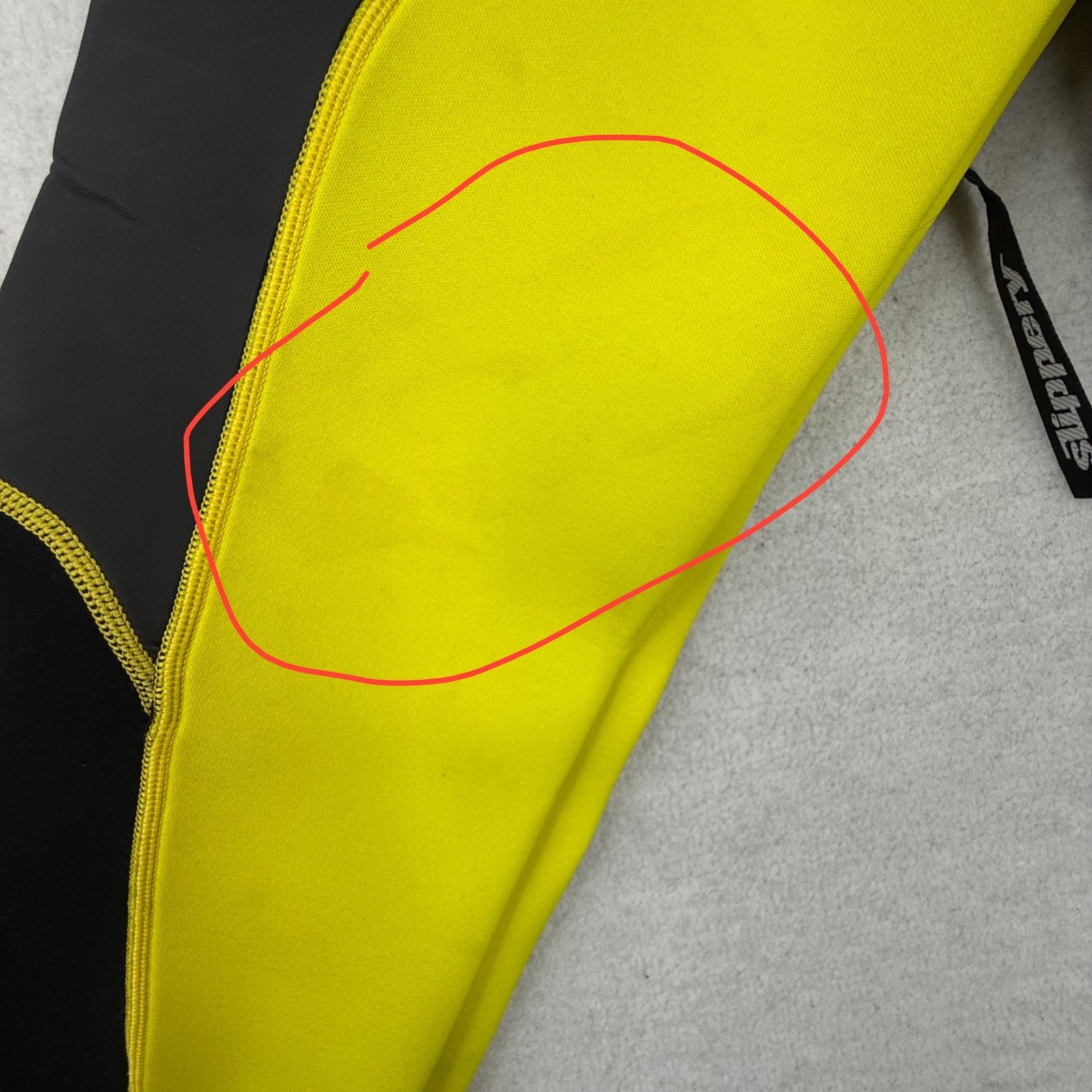 Slippery Shorty Wetsuit Mens Large Black Neon Yellow Neoprene Jet Ski Surf L