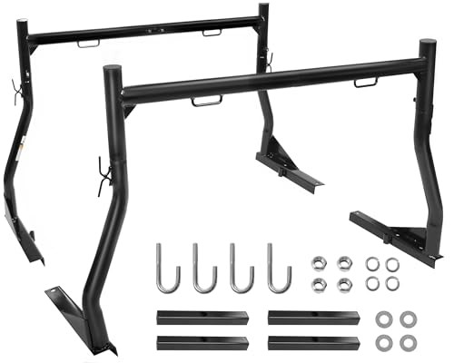 50241 Adjustable Steel – No Drill Installation, 500 lbs Truck Ladder Rack