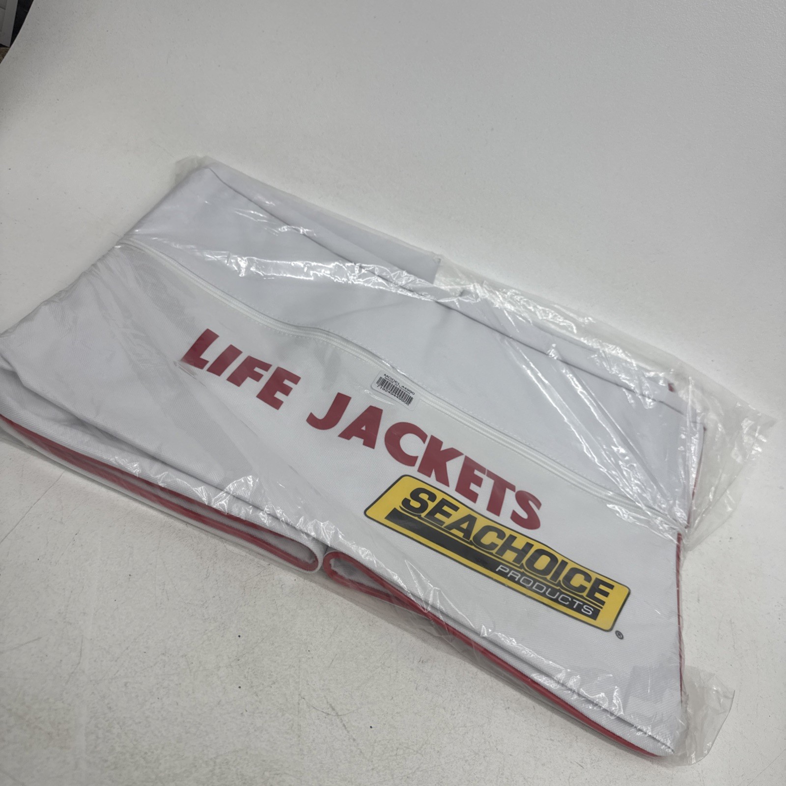 Heavy-Duty 6-Capacity Life Jacket, Nylon Storage Bag w/Carrying Handles,White