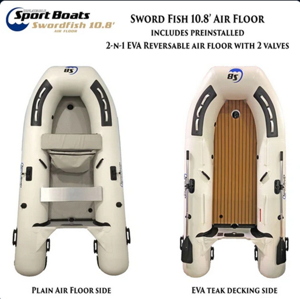 Island Hopper Swordfish 10.8′ Air Floor Inflatable Sport Boat