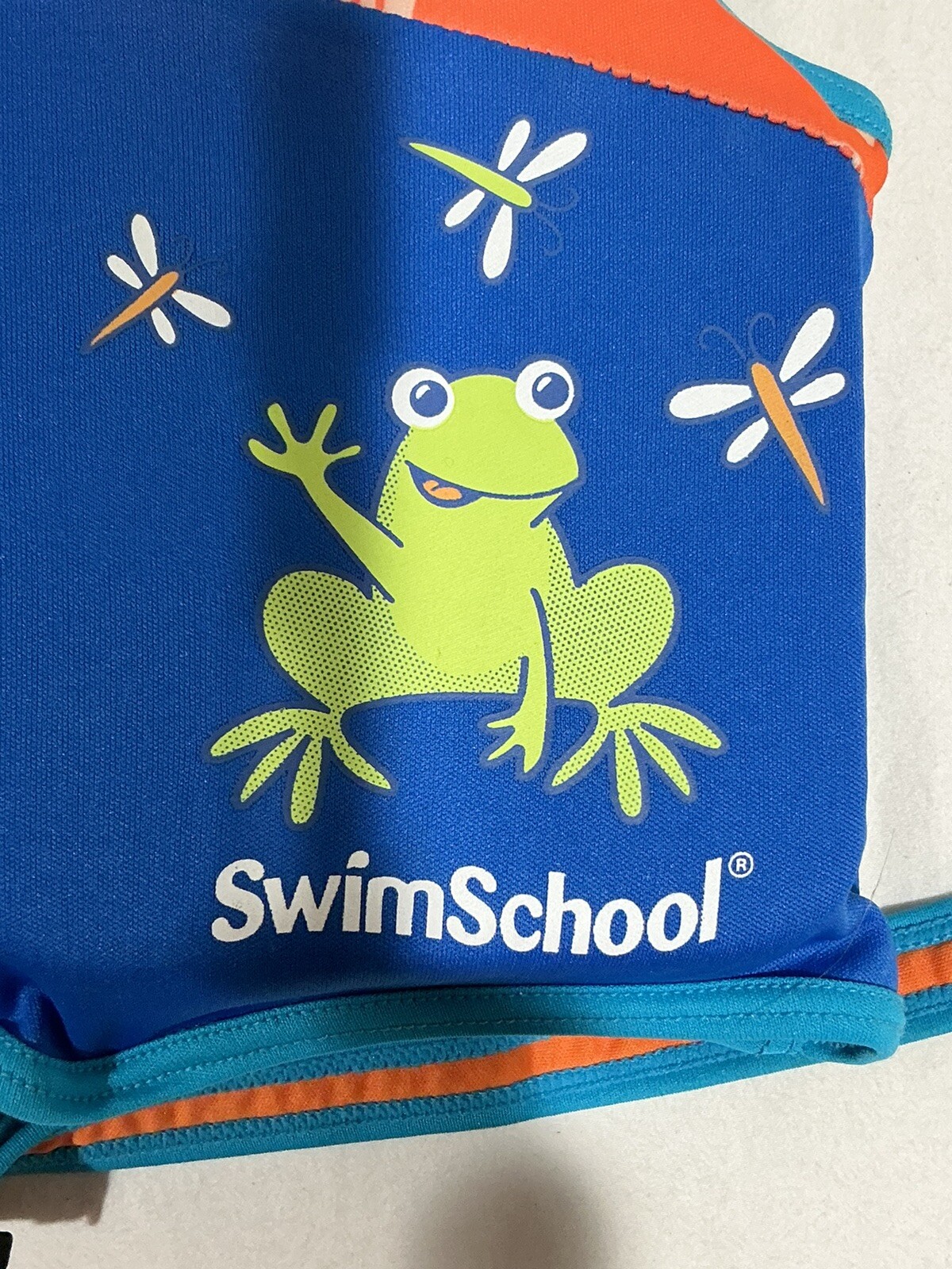 Kids Swim School Life Jacket Zip Up Ages 2-4 Max 33 Pounds Blue Orange