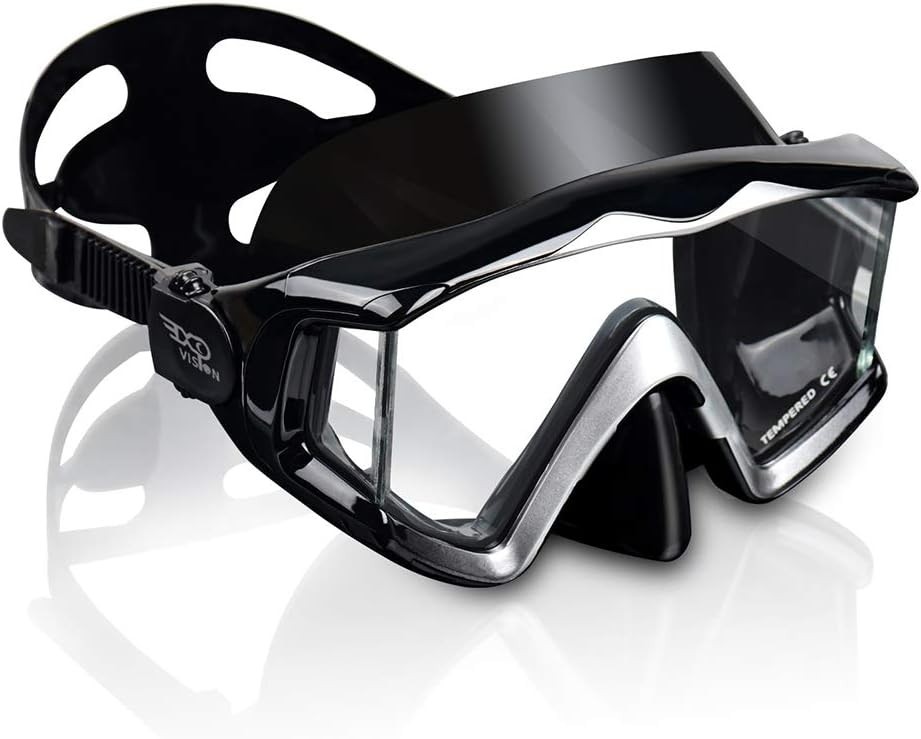 Scuba Diving Mask Tempered Glass Lens Swim Goggles Snorkeling Panoramic View
