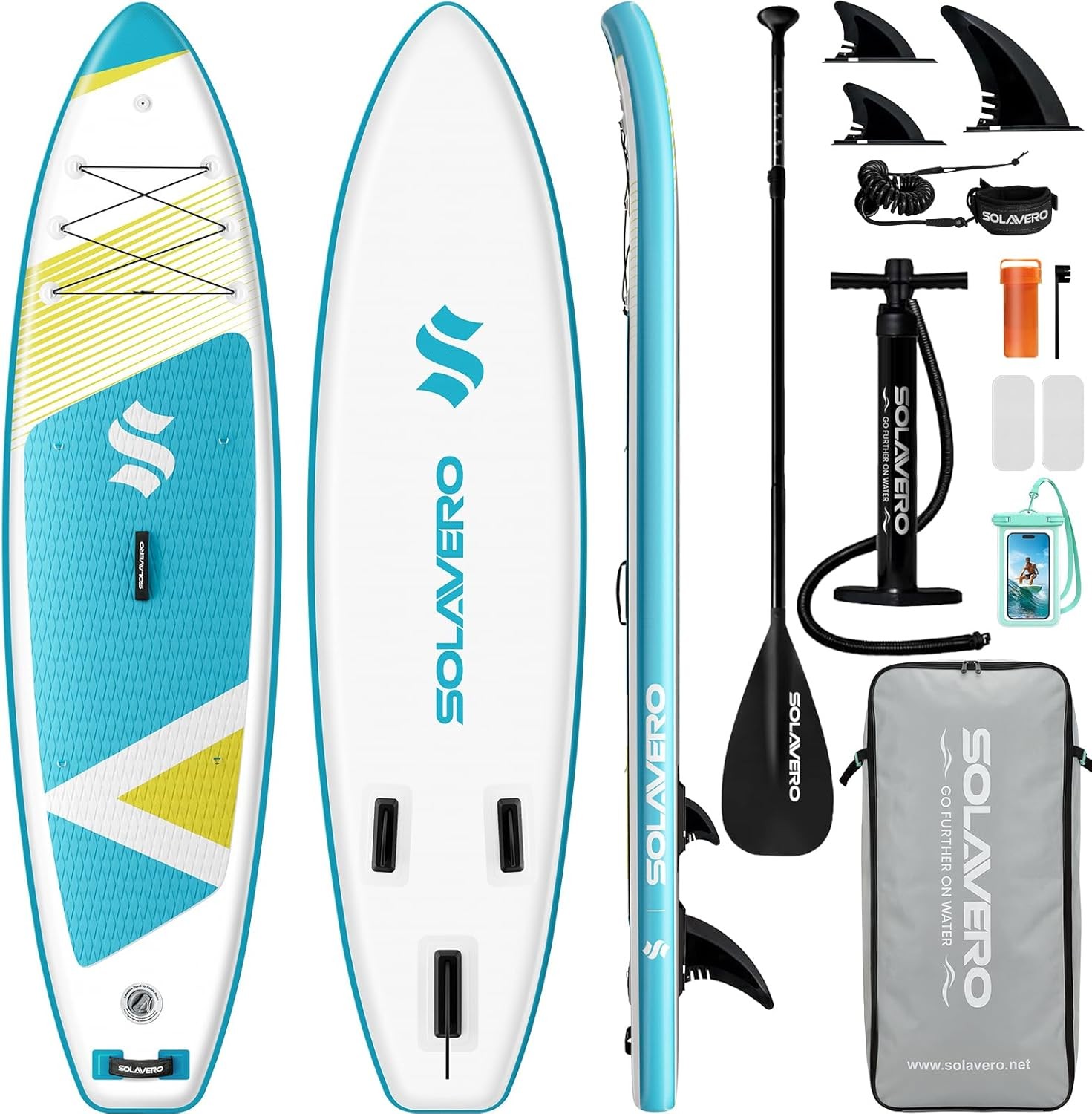 11′ Inflatable Stand Up Paddle Board with SUP Accessories, Blow UP Paddle Board