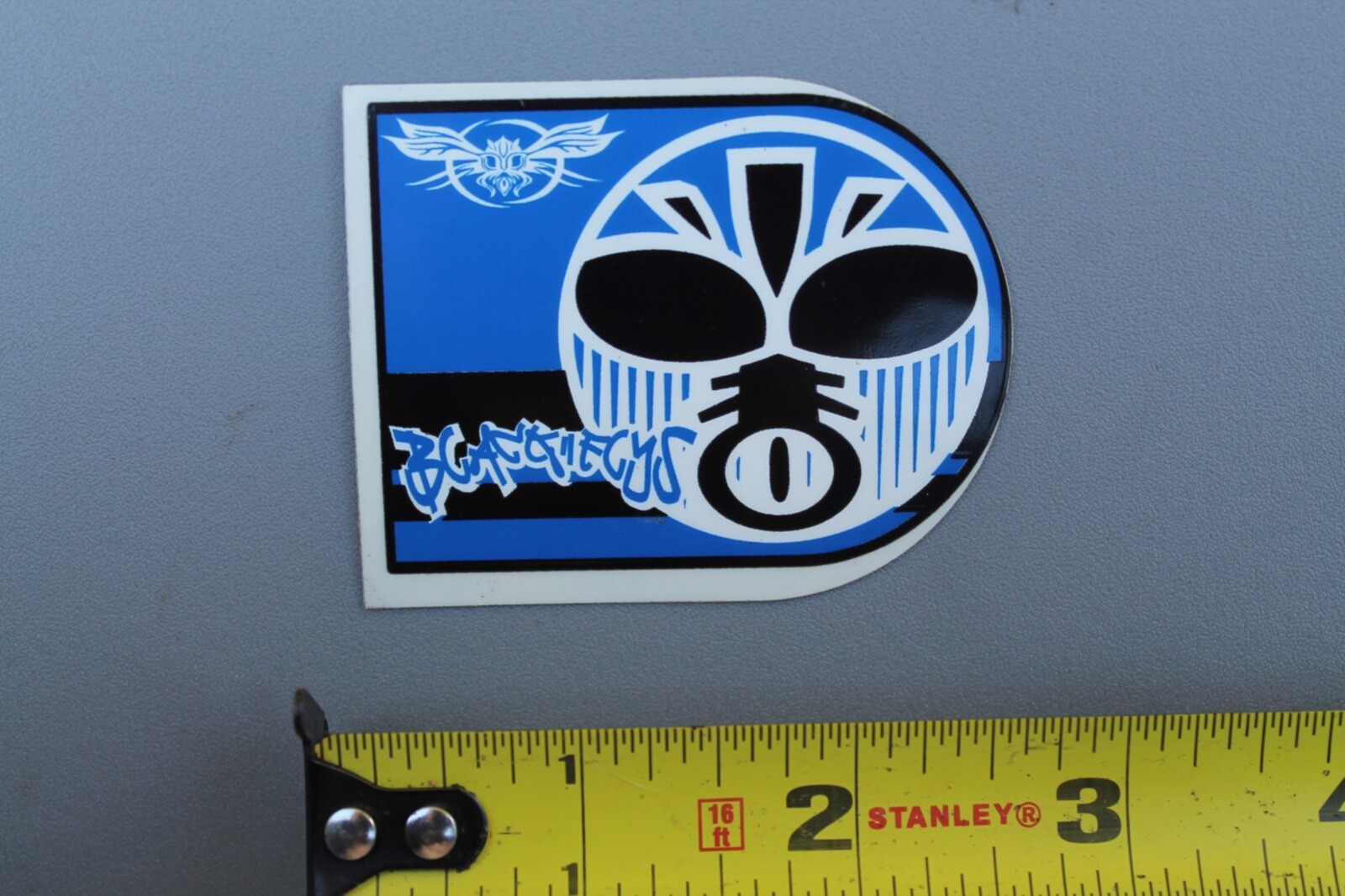 BLACK FLYS Sunglasses Black Blue White Eyes Eyewear BF2 Vintage Surfing STICKER