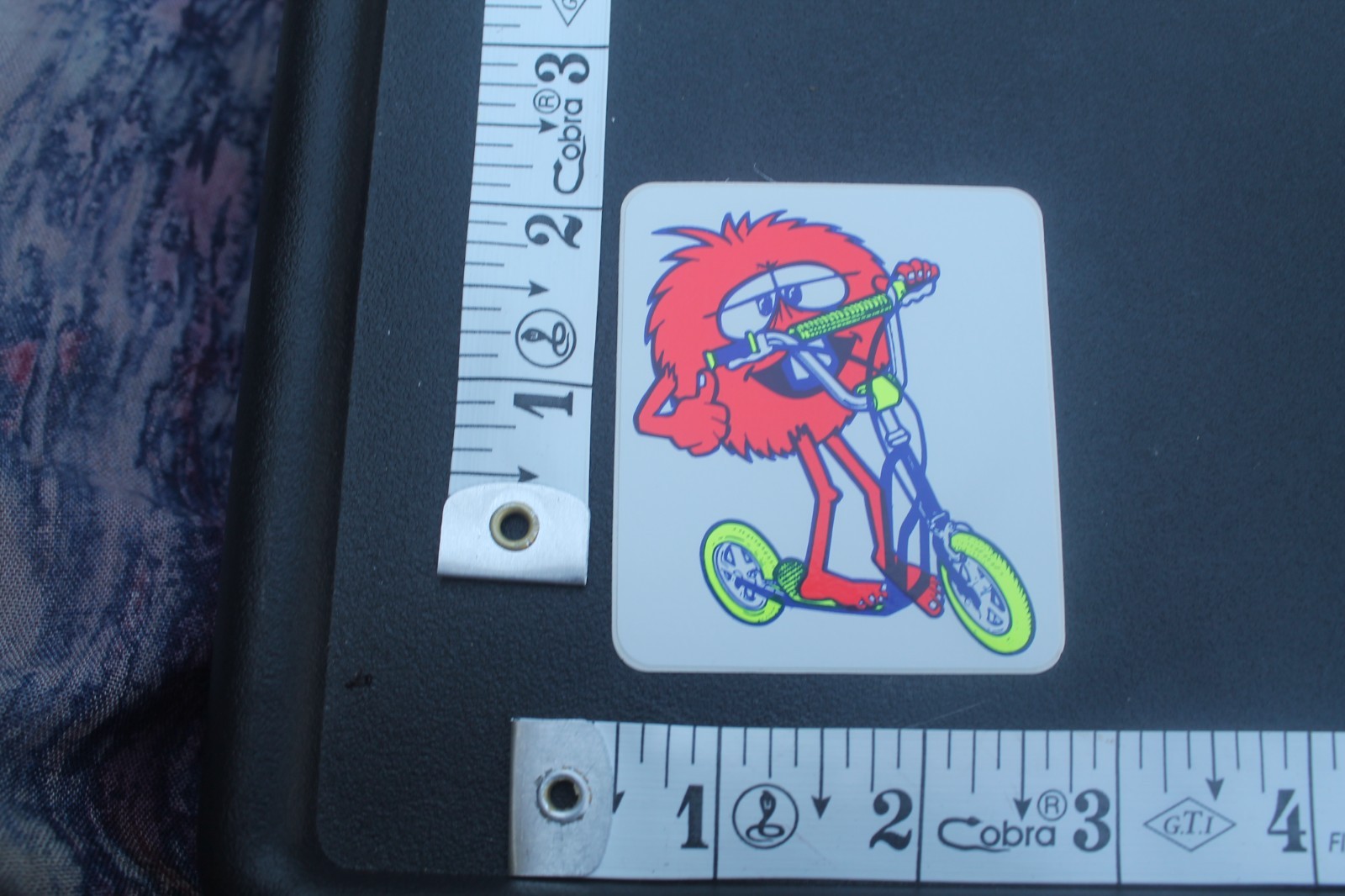 Scooter Bubble Gun Surf Wax Monster Neon Orange 80’s V8B Vintage Surfing STICKER