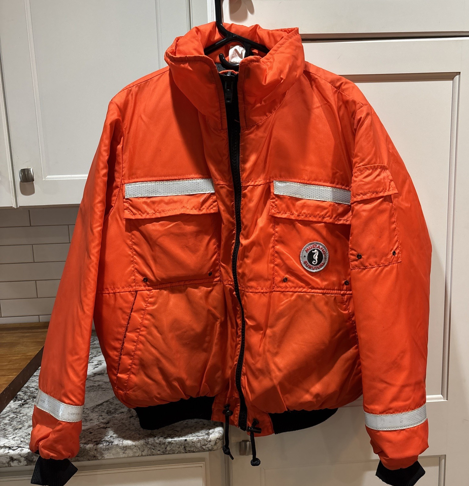 Mustang Survival High-Viz Flotation Bomber Jacket Orange Size XL 46-50