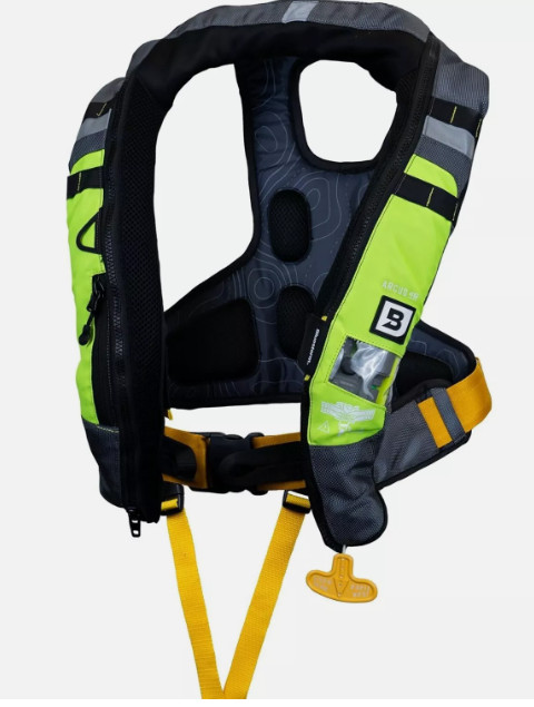 Bluestorm ARCUS-40 SAIL Inflatable Life Jacket USCG Type 2 PFD, Hi-Viz GRN/YLW