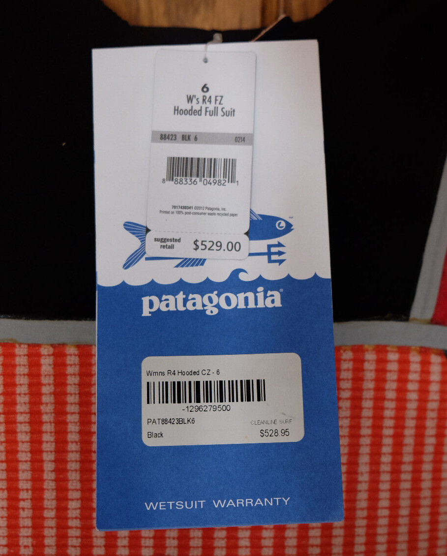 Patagonia women’s R4 Hooded Full Wetsuit sz6