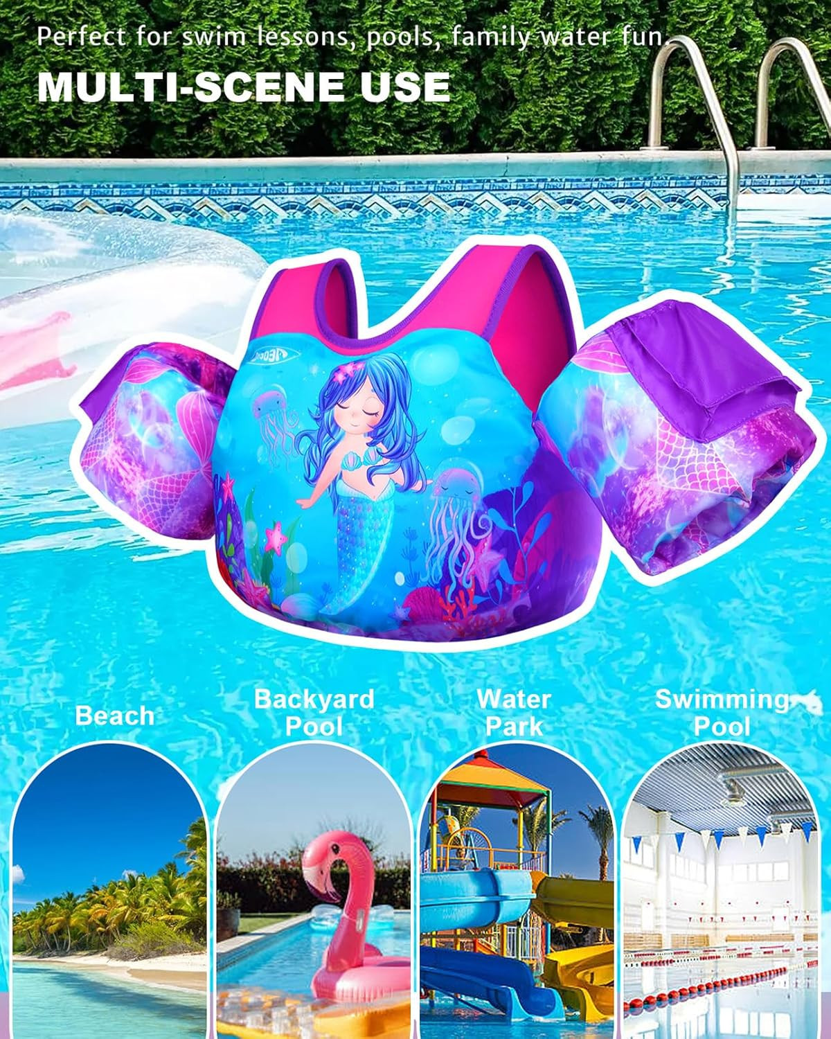 Puddle Float Jumper 20-30-50-60-70 Pounds, Toddler Swim Vest for —- Years Old,