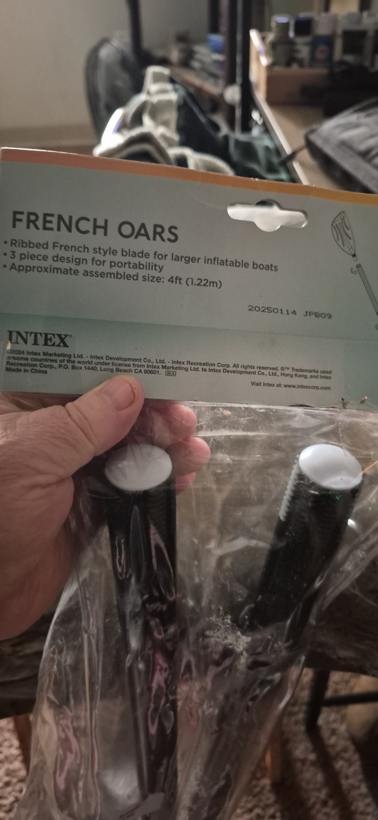Intex French Oars 48in (4ft) Black Rafting Oars Pair MPN 20250114