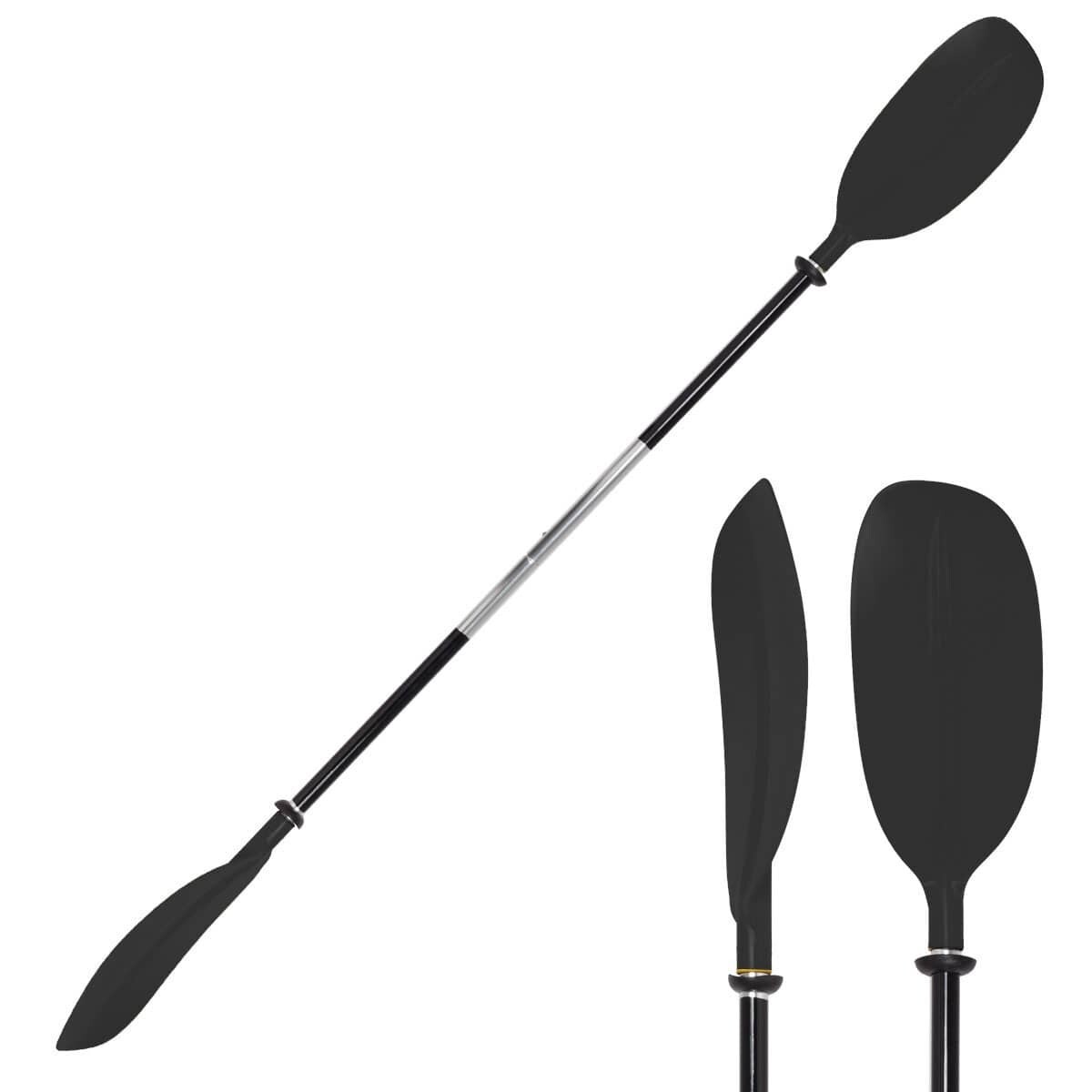 Oceansouth Kayak Paddles Black, Aluminum Asymmetric (Split Shaft) x 2