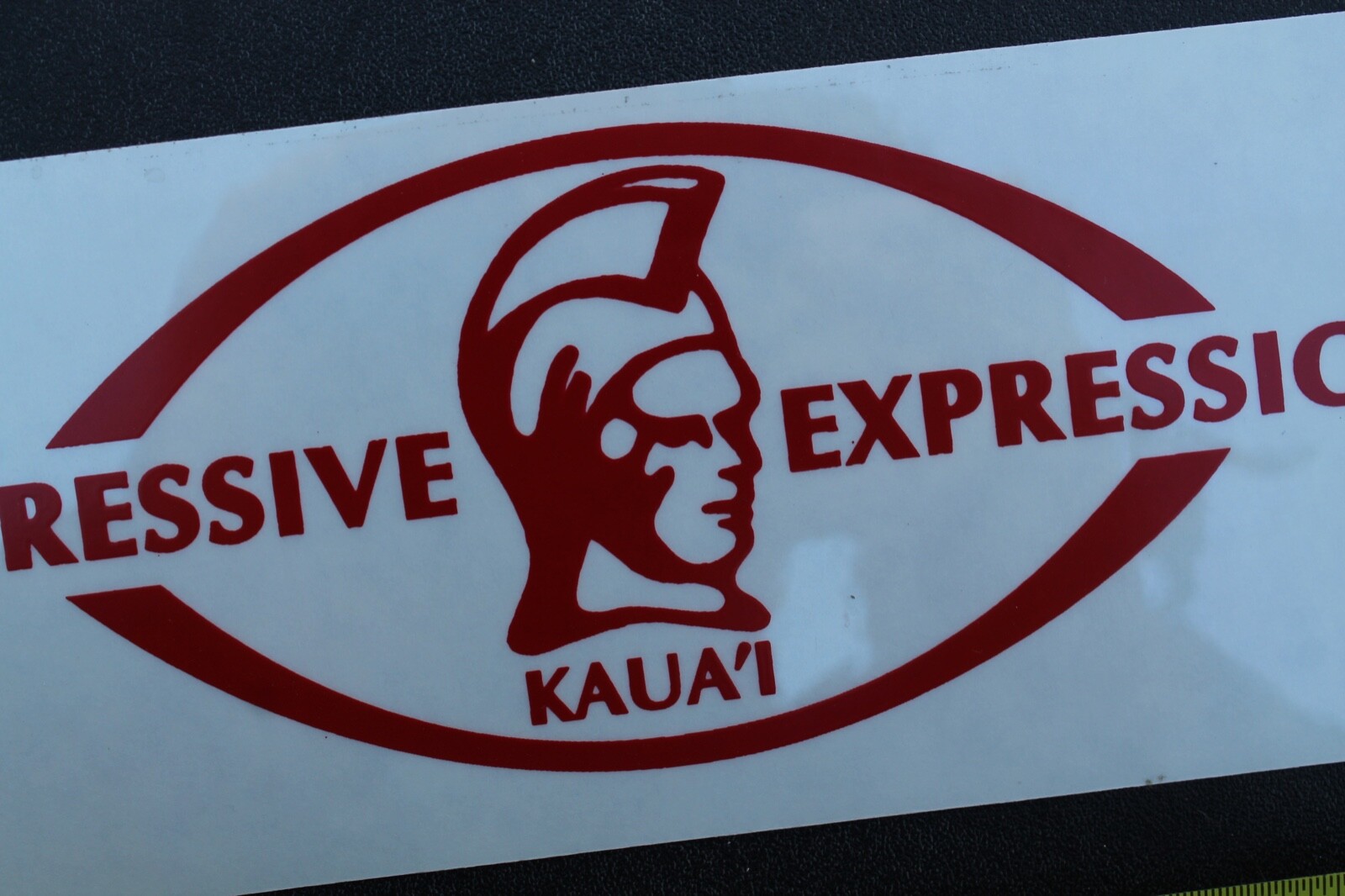Progressive Expressions Kaua’i Hawaii Clear Red Rare V36 Vintage Surfing STICKER
