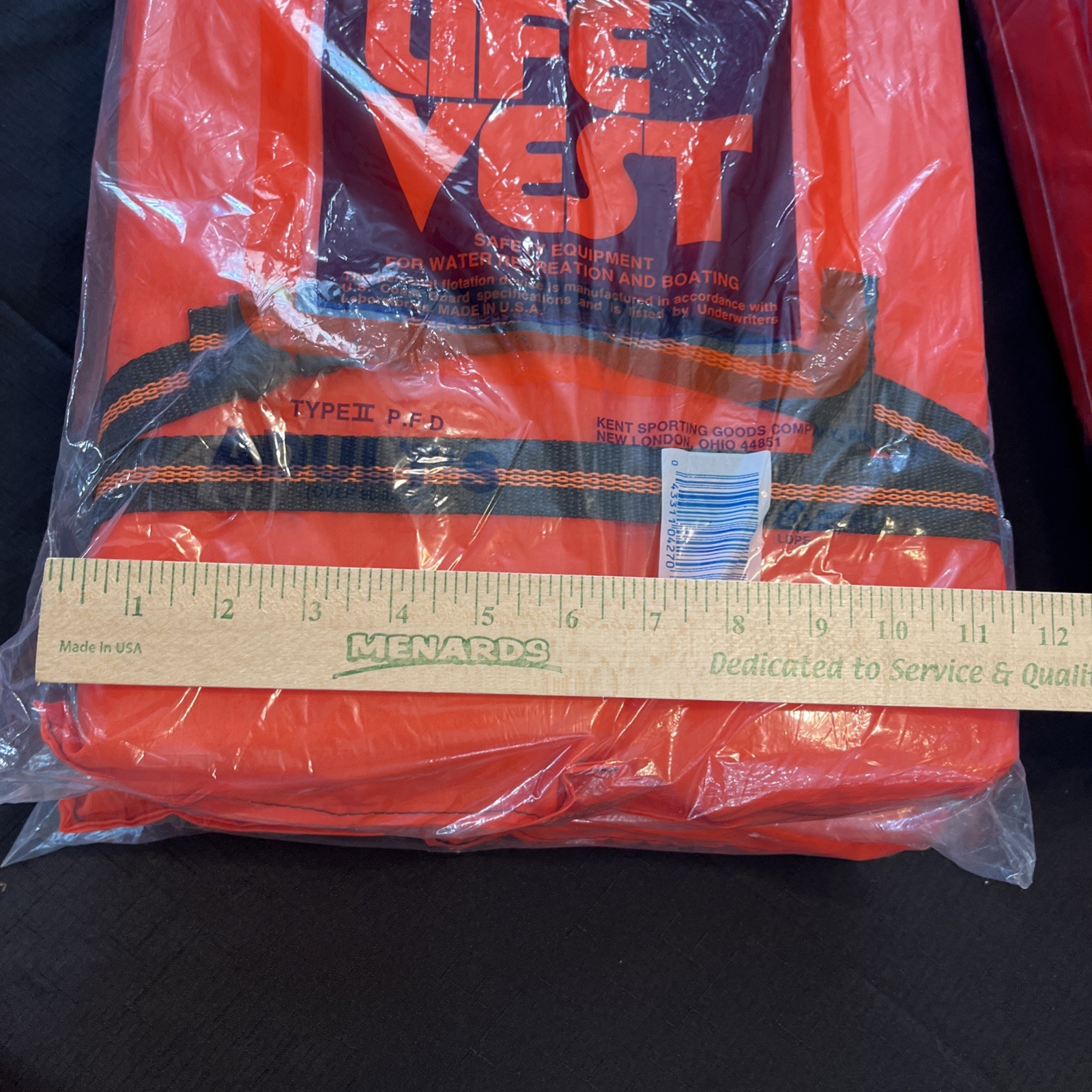 Adult’s Kent Buoyant Life Vest Over 90 lbs Neon Orange TYPE 2-P.F.D USA (4)