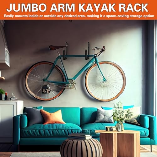 Wall Mount Kayak Storage Rack 15″ Garage Storage Hooks Canoe 4