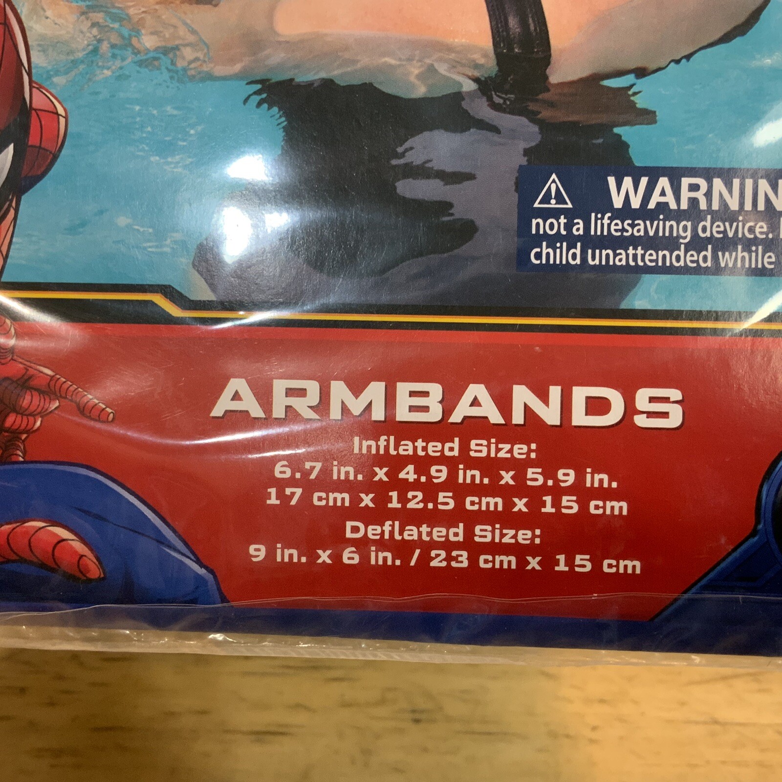 Marvel Spider-man Inflatable Arm Bands Water Pool Floaties Kids Age 3-6 NEW