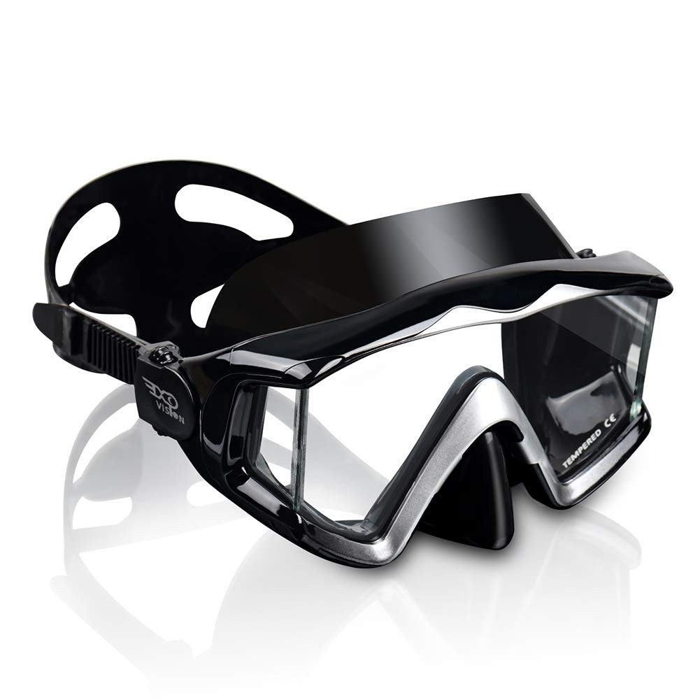 Scuba Diving Mask Tempered Glass Lens Swim Goggles Snorkeling Panoramic View