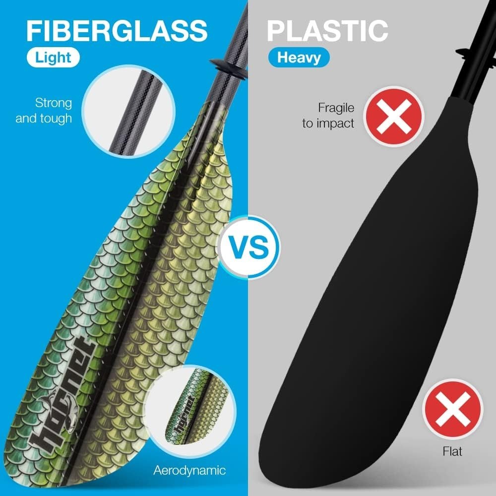Fiberglass Kayak Paddle for Adults- Ideal for Touring, Fishing and Boating- 90.5