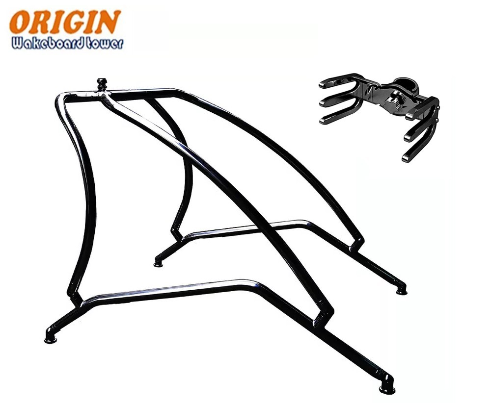 Origin Catapult Boat Wakeboard Tower Black Coated w/ QR Wakeboard Rack 5Yr Wty