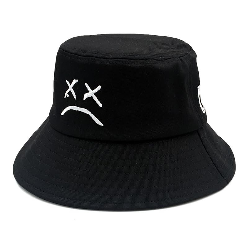 Bucket Hat Unisex Simple Caps Hip Hop Gorros Men Women Cap One Size Black1
