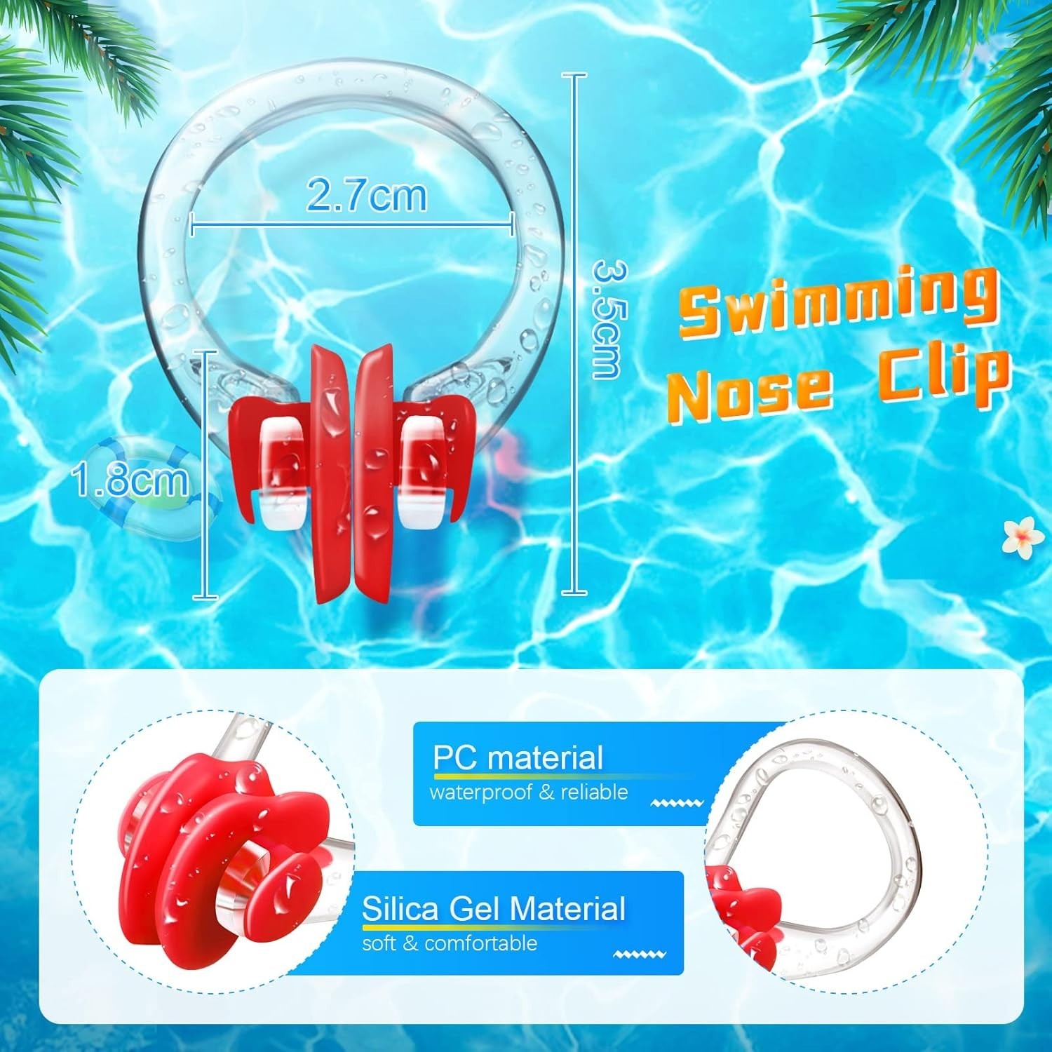 Waterproof Nose Plugs for Swimmers – 100 Pcs