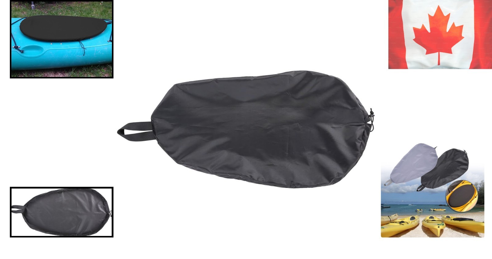 Universal Kayak Cockpit Cover, Water-Repellent UV50+ Protection, Adjustable Size