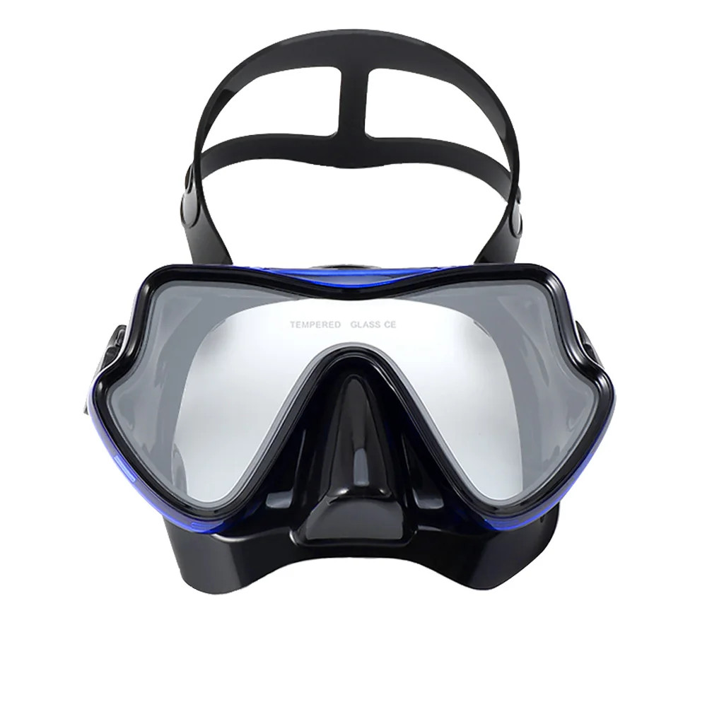 Diving Mask Snorkeling Goggles Panoramic HD Tempered Glass Anti Fog Mask Swim