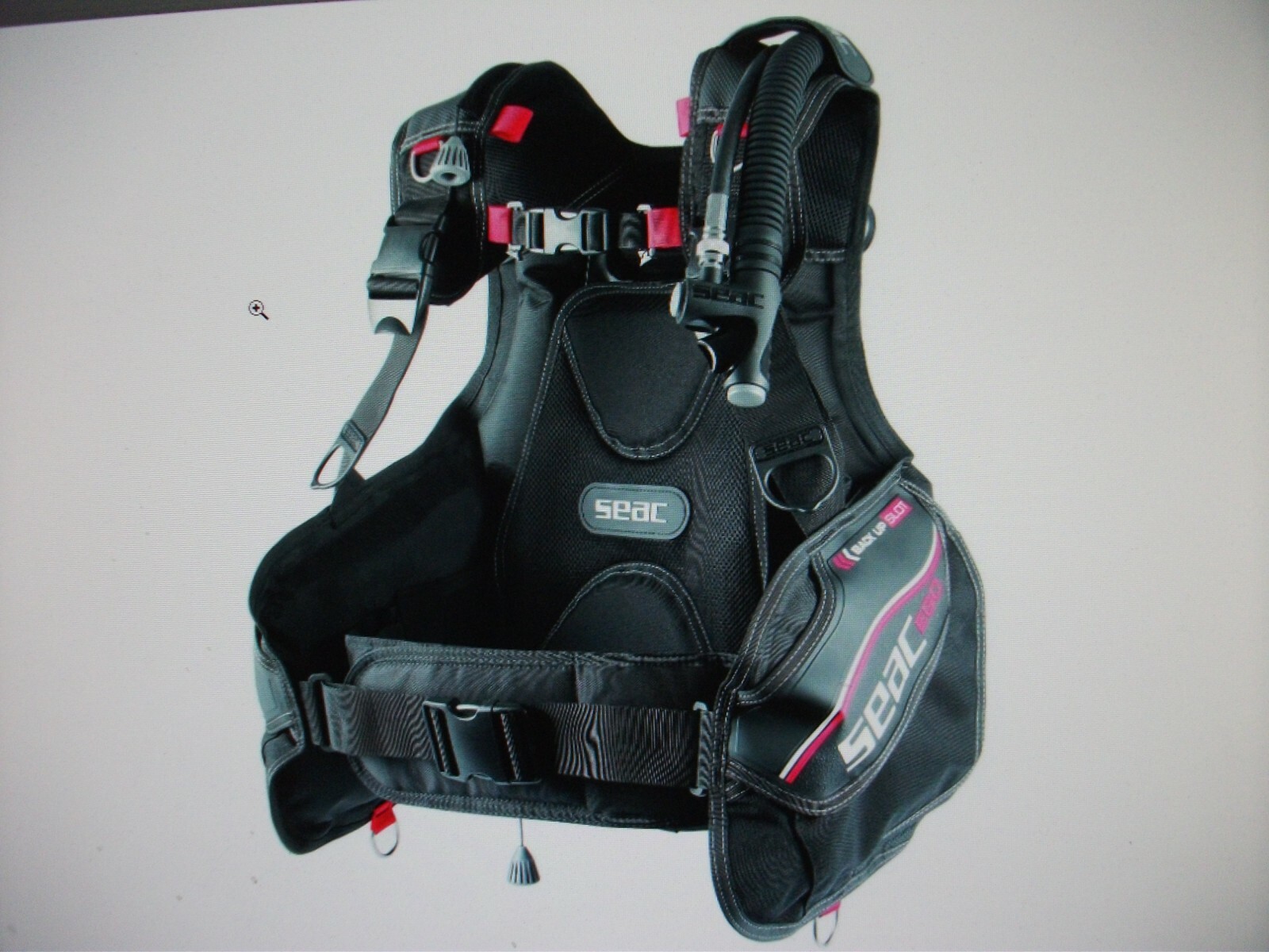 SEAC Ego Scuba Diving BCD, Black/Red – Size XXS