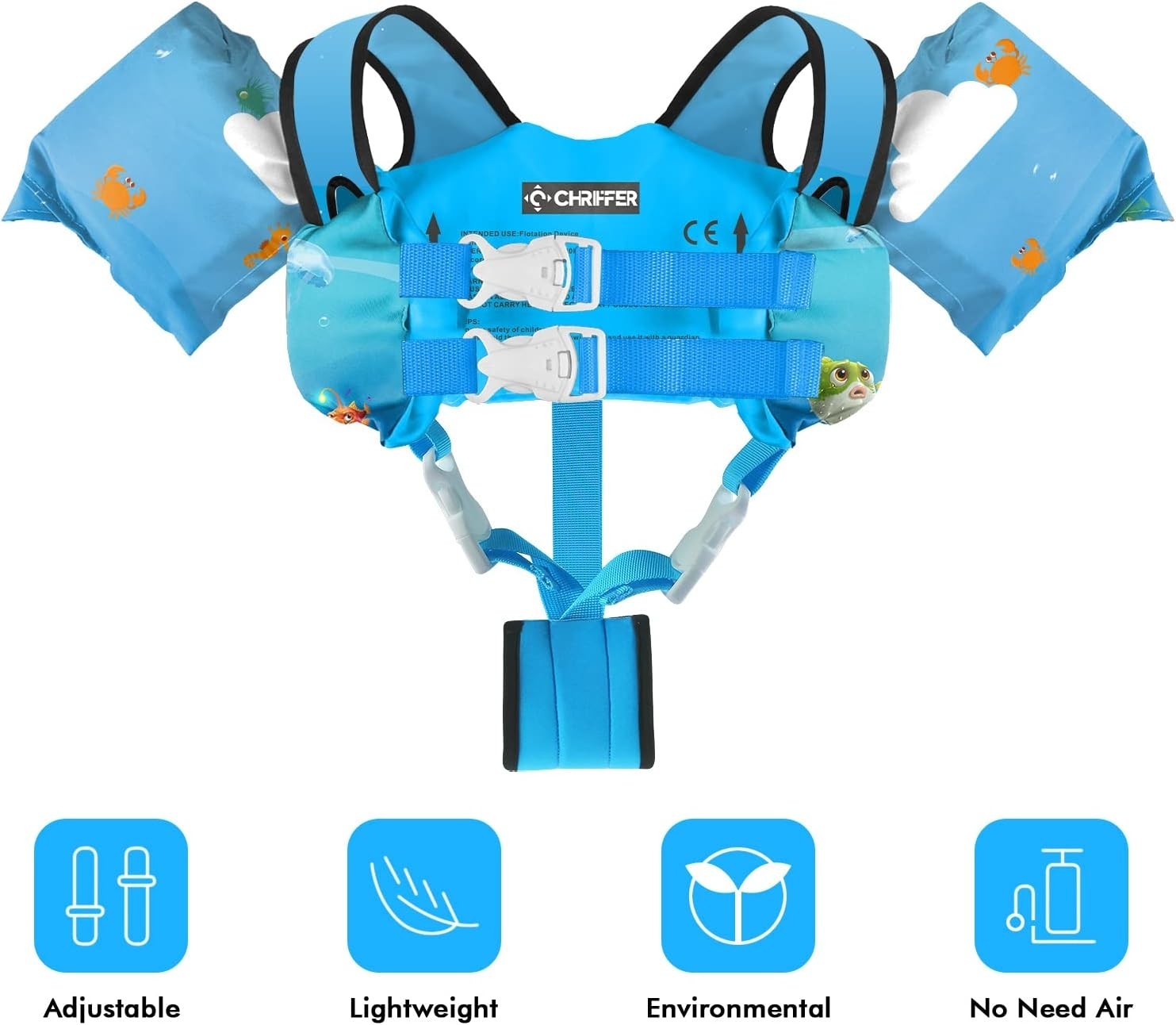 Kids Swim Vest Life Jacket for 30-55 Pounds Boys and Girls 2-7 Toddler Floaties