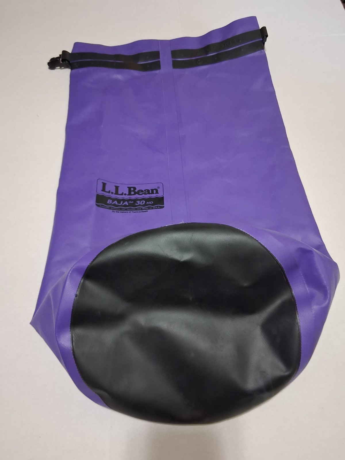L.L. Bean Baja 30 HD Dry Bag Purple Roll-Top Waterproof Duffel Cascade