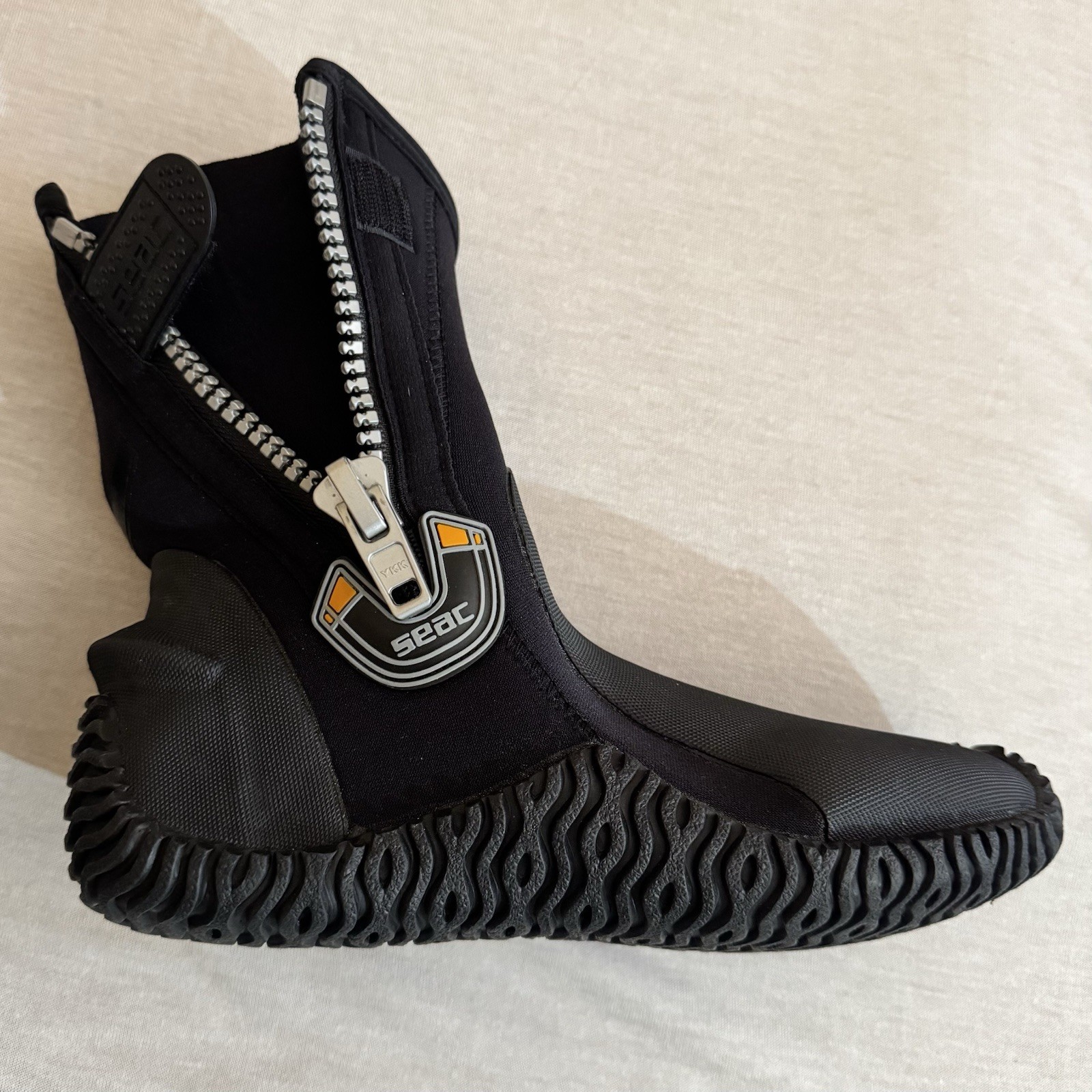 Seac 5mm Neoprene Wetsuit Scuba Diving Boots Shoes with Side Zipper S 5.5-6.5