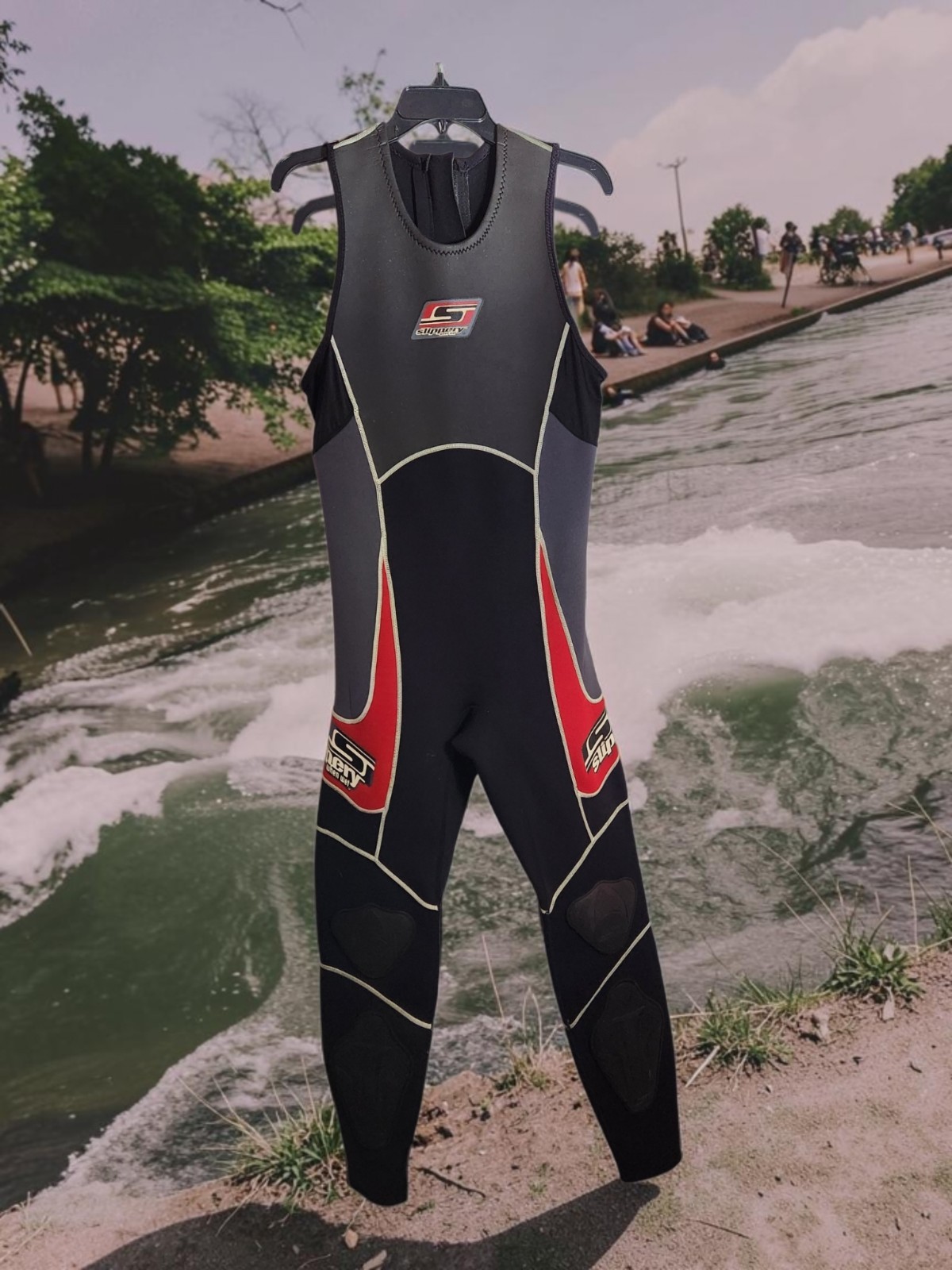 Lot of (2) Vtg Slippery When Wet 2-pc WETSUIT~Formula 2 ~ 1 Large 1 Extra Large