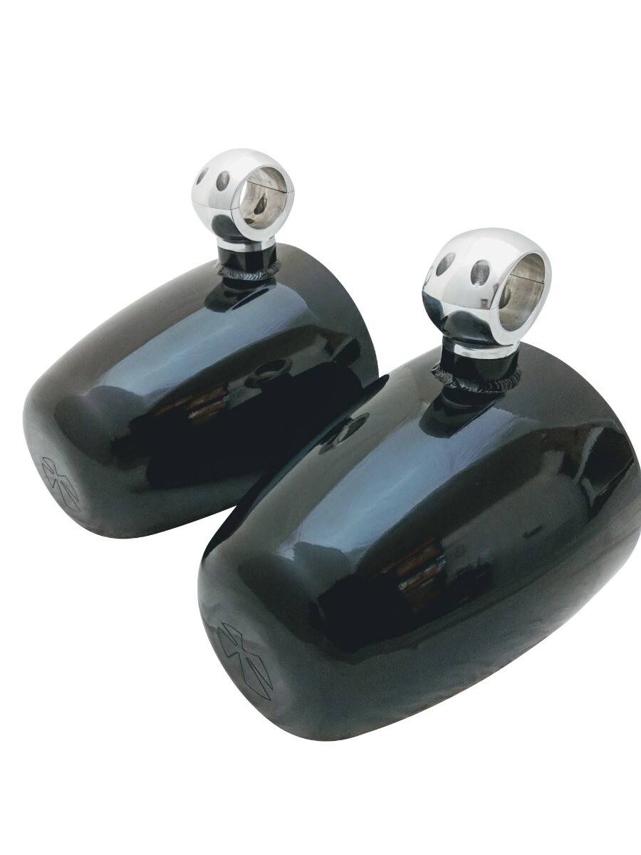 Krypt 8″ Wakeboard Tower Speaker Cans, Empty Pods, Clamps – Polished or Black