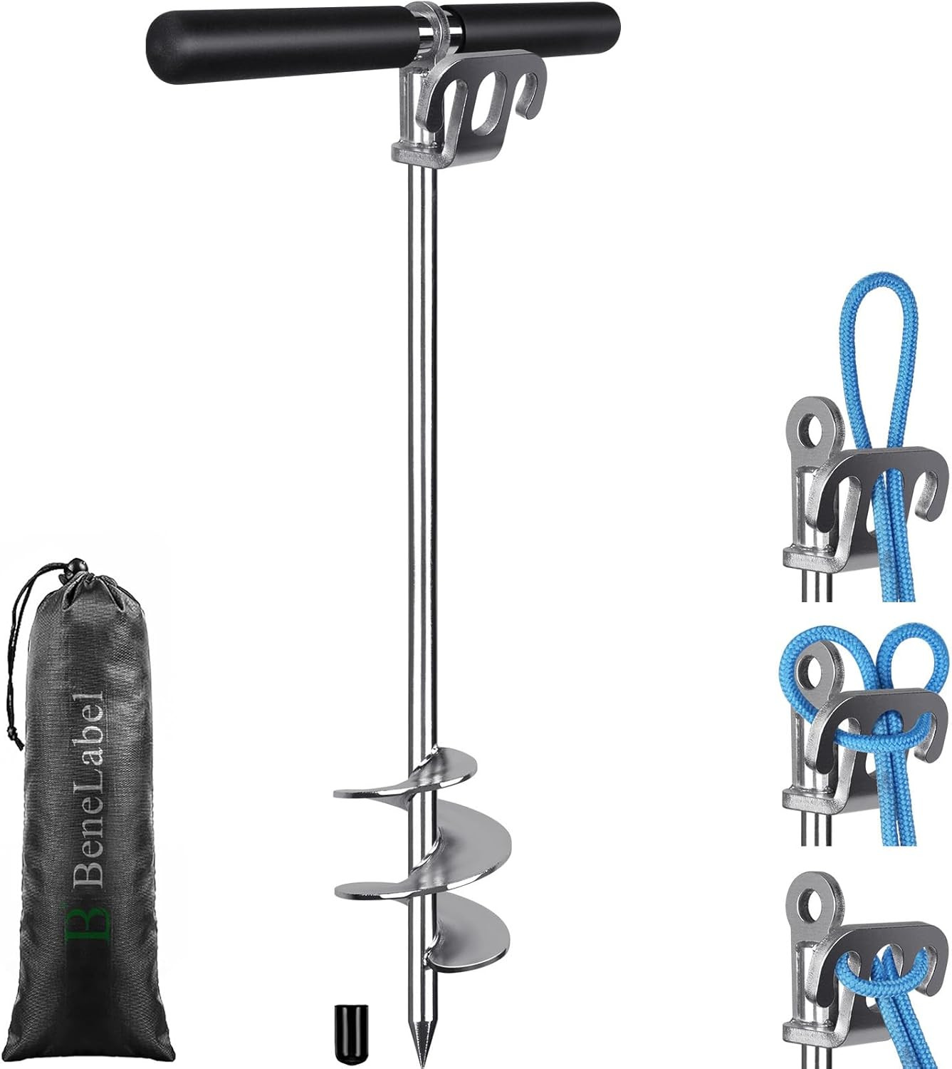 17″ 26″ 36″ Sand Anchor for Boat 304 Stainless Steel Screw in Boat Anchor for Sh