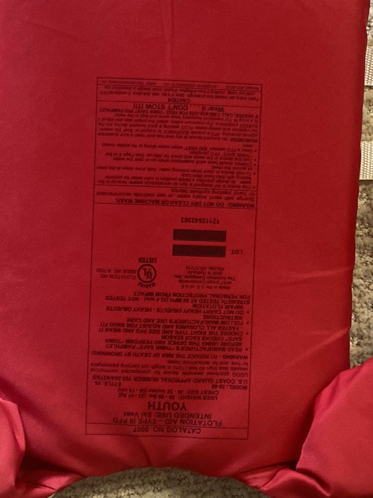 Two YOUTH life Jackets, Type III, PFD, Chest Size 26-29