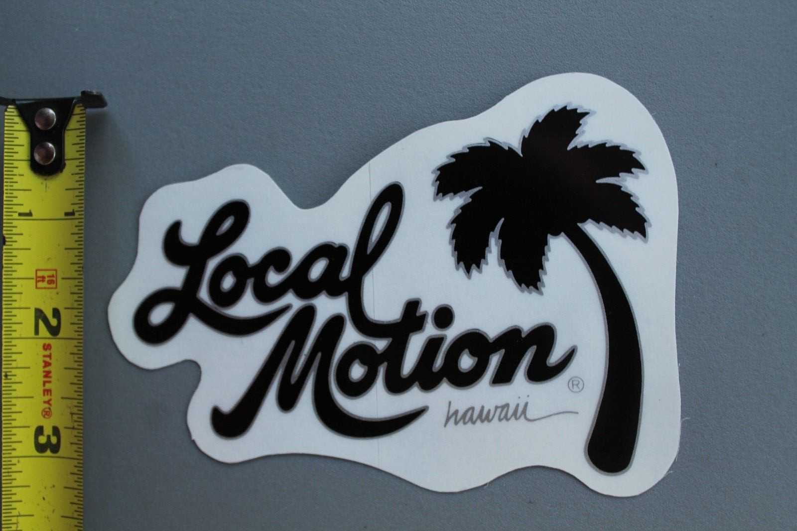 LOCAL MOTION Hawaii Surfboards Black Silver LM3 OG 80’s Vintage Surfing STICKER