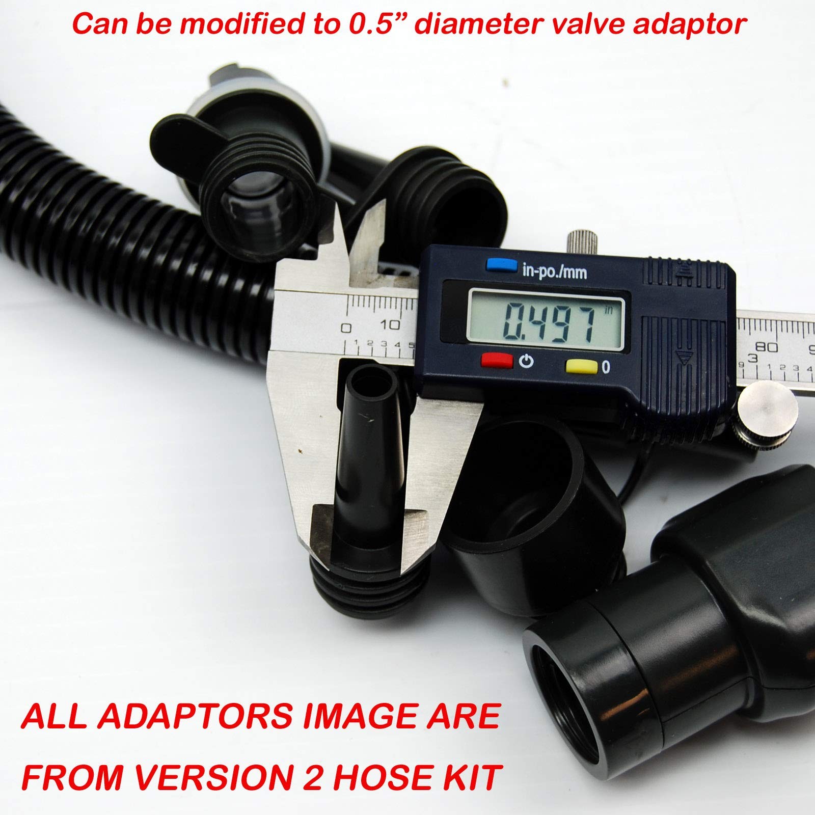 Nylon Hose Kit for 20PSI SUP Pump (Version 2: SUP Hose with Multiple Adapters)