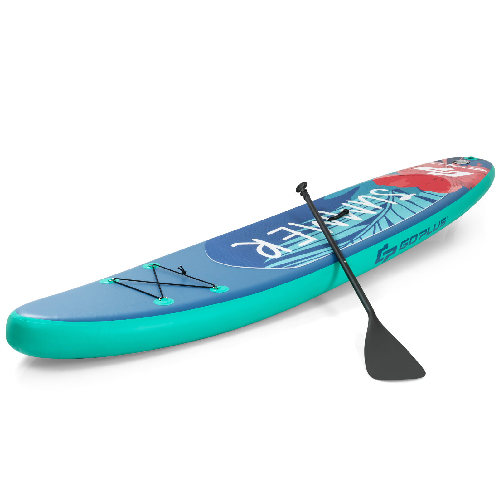 Goplus 11ft Inflatable Stand Up Paddle Board with Backpack Leash Aluminum Paddle